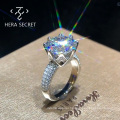 Wholesale luxury white diamond wedding ring ladies jewelry